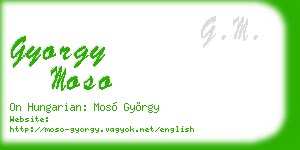 gyorgy moso business card