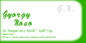 gyorgy moso business card